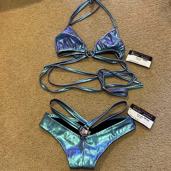 Body Language Fashions Other - Body Language Blue Iridescent Set - Ravewear